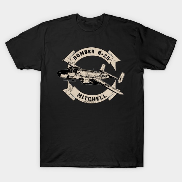 B-25 Mitchell Bomber WW2 Airplane T-Shirt by Jose Luiz Filho